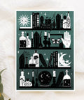 Kourtni Gunn Art Mystical Bookshelf Greeting Card - The Local Space