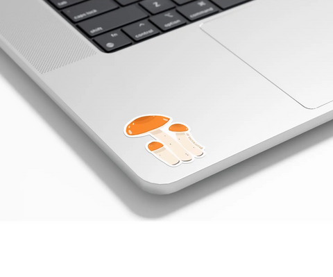Kourtni Gunn Art Orange Mushrooms Sticker