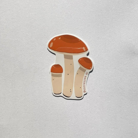 Kourtni Gunn Art Orange Mushrooms Sticker - The Local Space