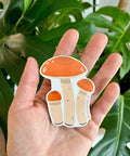Kourtni Gunn Art Orange Mushrooms Sticker - The Local Space
