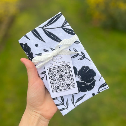Kourtni Gunn Art Poppy Tea Towel - 100% Cotton - The Local Space