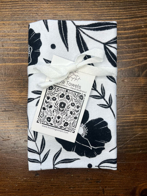 Kourtni Gunn Art Poppy Tea Towel - 100% Cotton - The Local Space