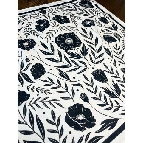 Kourtni Gunn Art Poppy Tea Towel - 100% Cotton - The Local Space
