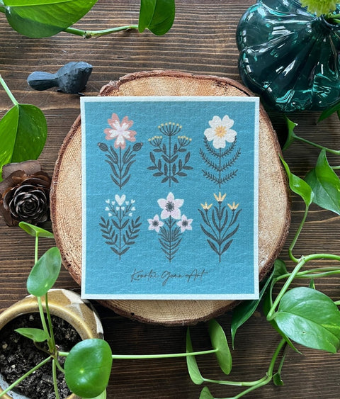 Kourtni Gunn Art Swedish Dishcloths - Eco - friendly Paper Towel Alternative - The Local Space