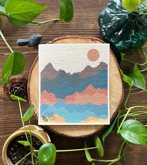 Kourtni Gunn Art Swedish Dishcloths - Eco - friendly Paper Towel Alternative - The Local Space