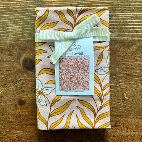 Kourtni Gunn Art Vining Floral Tea Towel - 100% Cotton