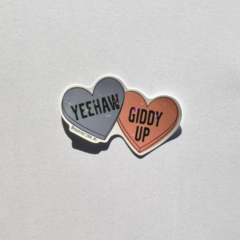 Kourtni Gunn Art Yeehaw, Giddy Up Sticker - The Local Space