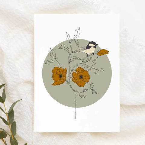 Kourtni Gunn Art Chickadee Greeting Card