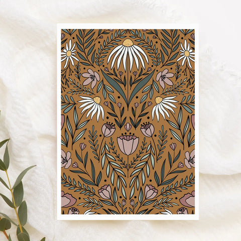 Kourtni Gunn Art Floral Daisy Greeting Card