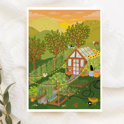 Kourtni Gunn Art Hobby Farm Greeting Card