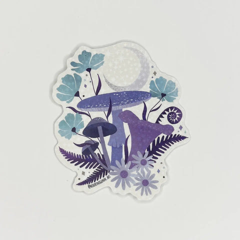 Glittery Mushroom Sticker
