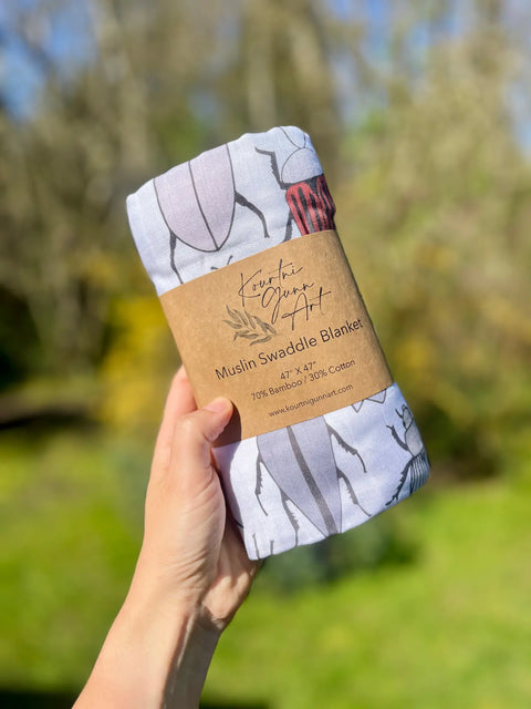 Kourtni Gunn Art Swaddle Blankets - Multiple Designs