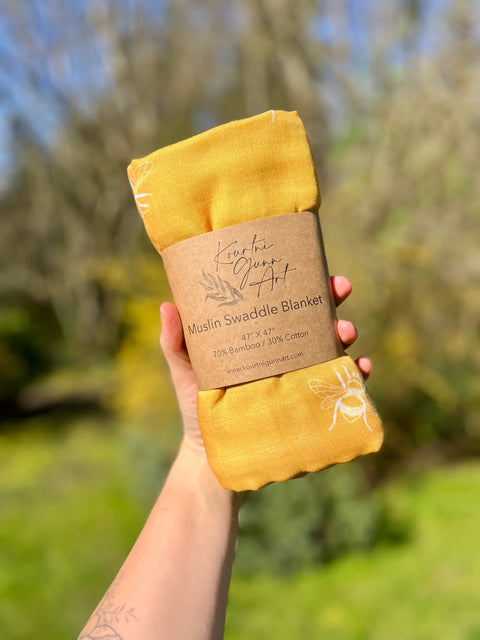 Kourtni Gunn Art Swaddle Blankets - Multiple Designs