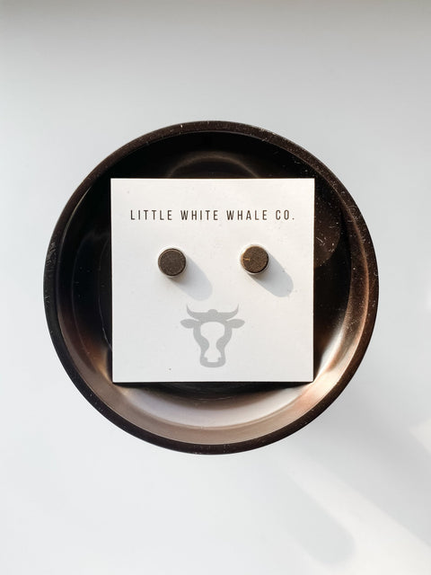 Leather Stud Earrings - The Local Space