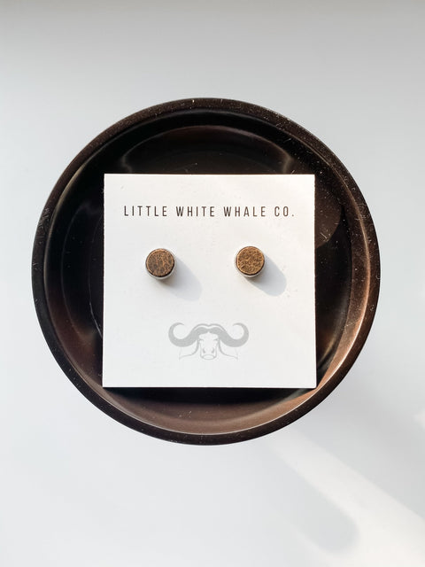 Leather Stud Earrings - The Local Space
