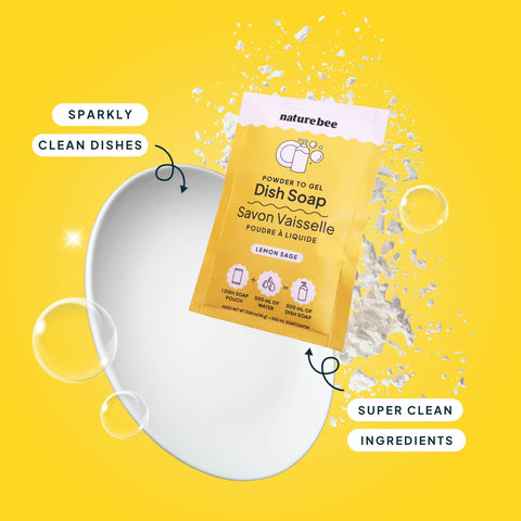 Lemon Sage Dish Soap | Powder To Gel - The Local Space