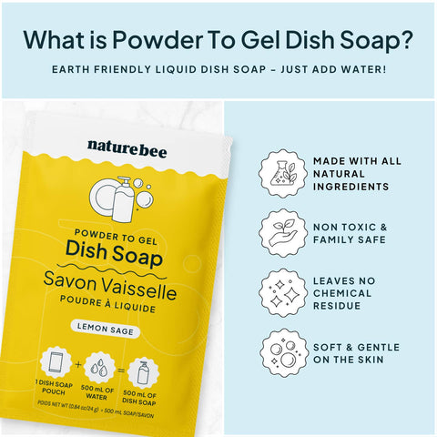 Lemon Sage Dish Soap | Powder To Gel - The Local Space