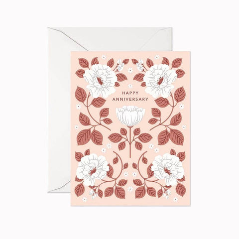 Linden Paper Co. Blush Happy Anniversary Card - The Local Space