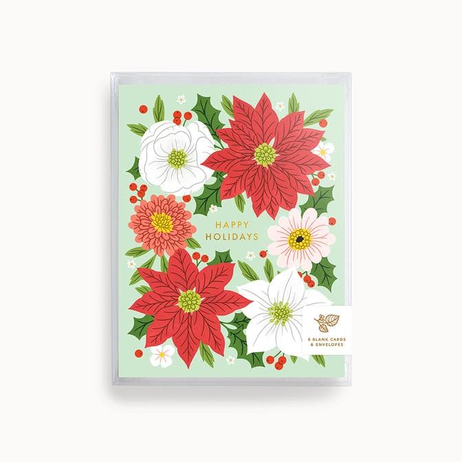 Happy Holidays Floral | Greeting Card Box of 8 (SALE) - The Local Space