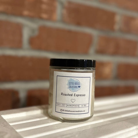 Little House Creations Roasted Espresso candle 6oz coffee scented soy candle - The Local Space