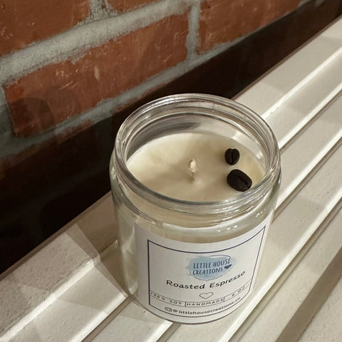 Little House Creations Roasted Espresso candle 6oz coffee scented soy candle - The Local Space