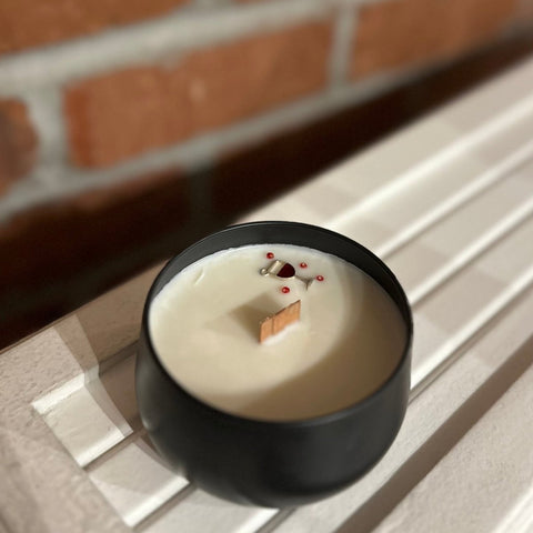 Little House Creations Wine and Dine wood wick candle 6oz soy candle - The Local Space