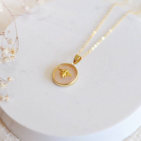 Lola Bee Necklace Rose Quartz - The Local Space