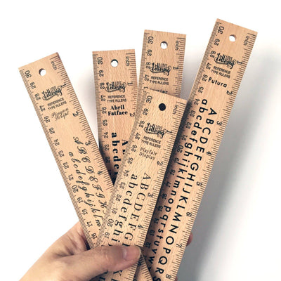 Wooden Ruler with Typeface Reference (SALE) - The Local Space