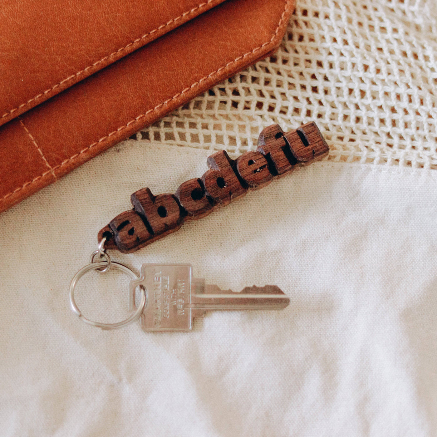 abcdefu | Wood Keychain