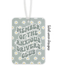 Member Of The Anxious Drivers Club | Car Air Freshener - The Local Space
