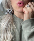 Antler and Acre Micro Silk Scrunchie Trio small silk hair scrunchies - The Local Space