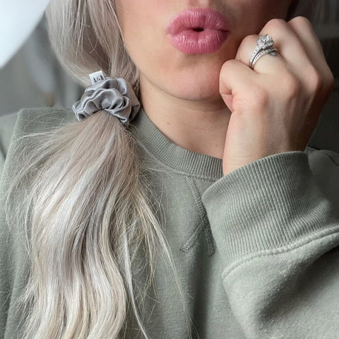 Antler and Acre Micro Silk Scrunchie Trio small silk hair scrunchies - The Local Space
