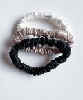 Antler and Acre Micro Silk Scrunchie Trio small silk hair scrunchies - The Local Space