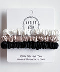 Antler and Acre Micro Silk Scrunchie Trio small silk hair scrunchies - The Local Space