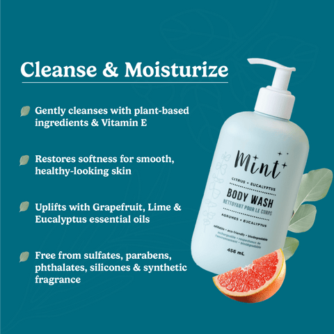 Mint Cleaning Citrus & Eucalyptus Body Wash – Refreshing Essential Oil Cleanser - The Local Space