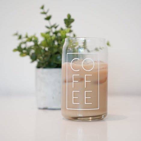COFFEE | Beer Can Glass