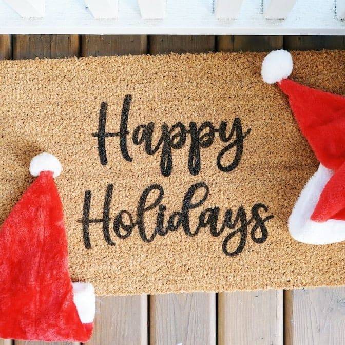 Happy Holidays | Door Mat (SALE) - The Local Space