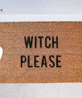 Monkey Fly Witch Please Coir Doormat – 16" x 24" Latex Backed - The Local Space