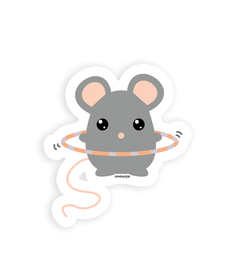 Mouse hulahoop Sticker