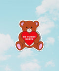 Party Mountain Paper Co My Tummy Hurts Bear sticker - The Local Space