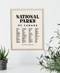 National Parks of Canada Checklist Print - The Local Space