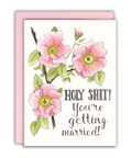 Naughty Florals - Holy Shit You're Getting Married Card - The Local Space