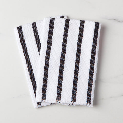 Basketweave Black Dishcloths | Set of 2 - The Local Space