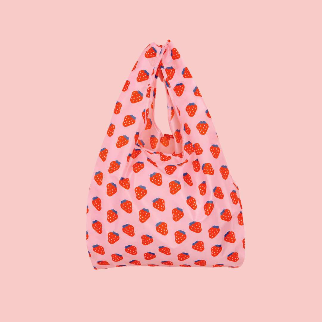 Strawberry Foldable Nylon Tote - The Local Space