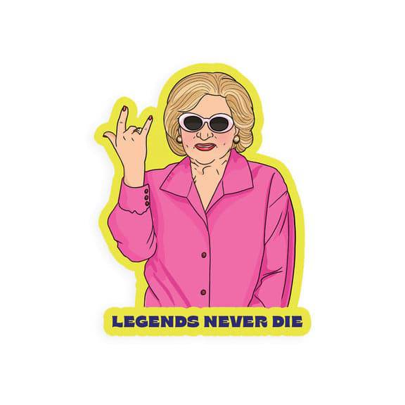 Legends Never Die Betty White | Sticker - The Local Space