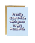 Wanna-kah Wish you a Happy Hanukkah | Hanukkah Card - The Local Space