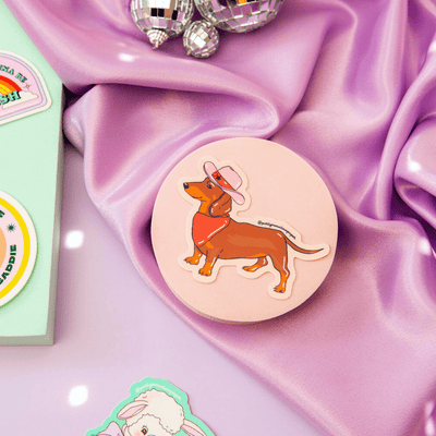 Party Mountain Paper Co. | Weenie Dog Cowboy Sticker, The Local Space, Local Canadian Brands