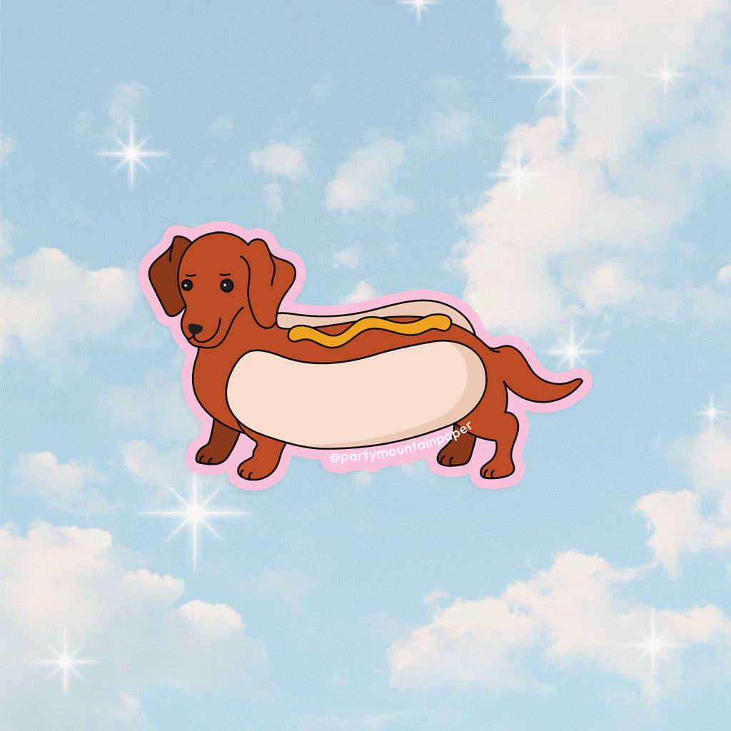 Party Mountain Paper Co. | Weenie Hotdog Sticker, The Local Space, Local Canadian Brands