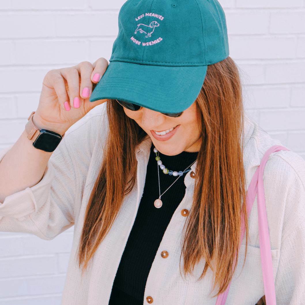 Party Mountain Paper Co. | Less Meanies, More Weanies Baseball Dad Hat, The Local Space, Local Canadian Brands