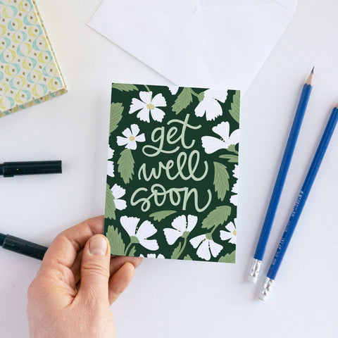 Pedaller Designs Floral Get Well Soon Greeting Card - The Local Space